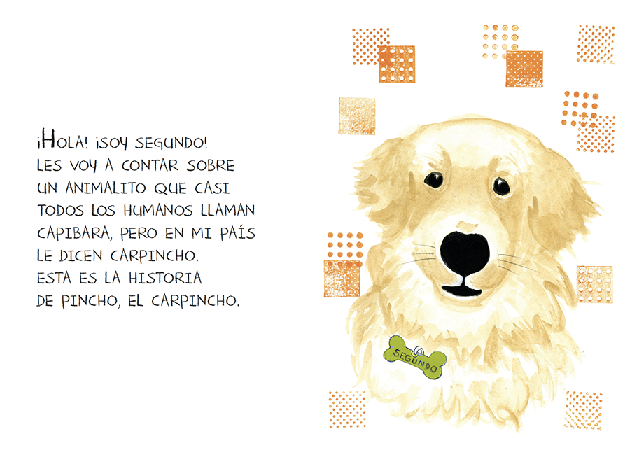página doble del libro, Hola soy Segundo.