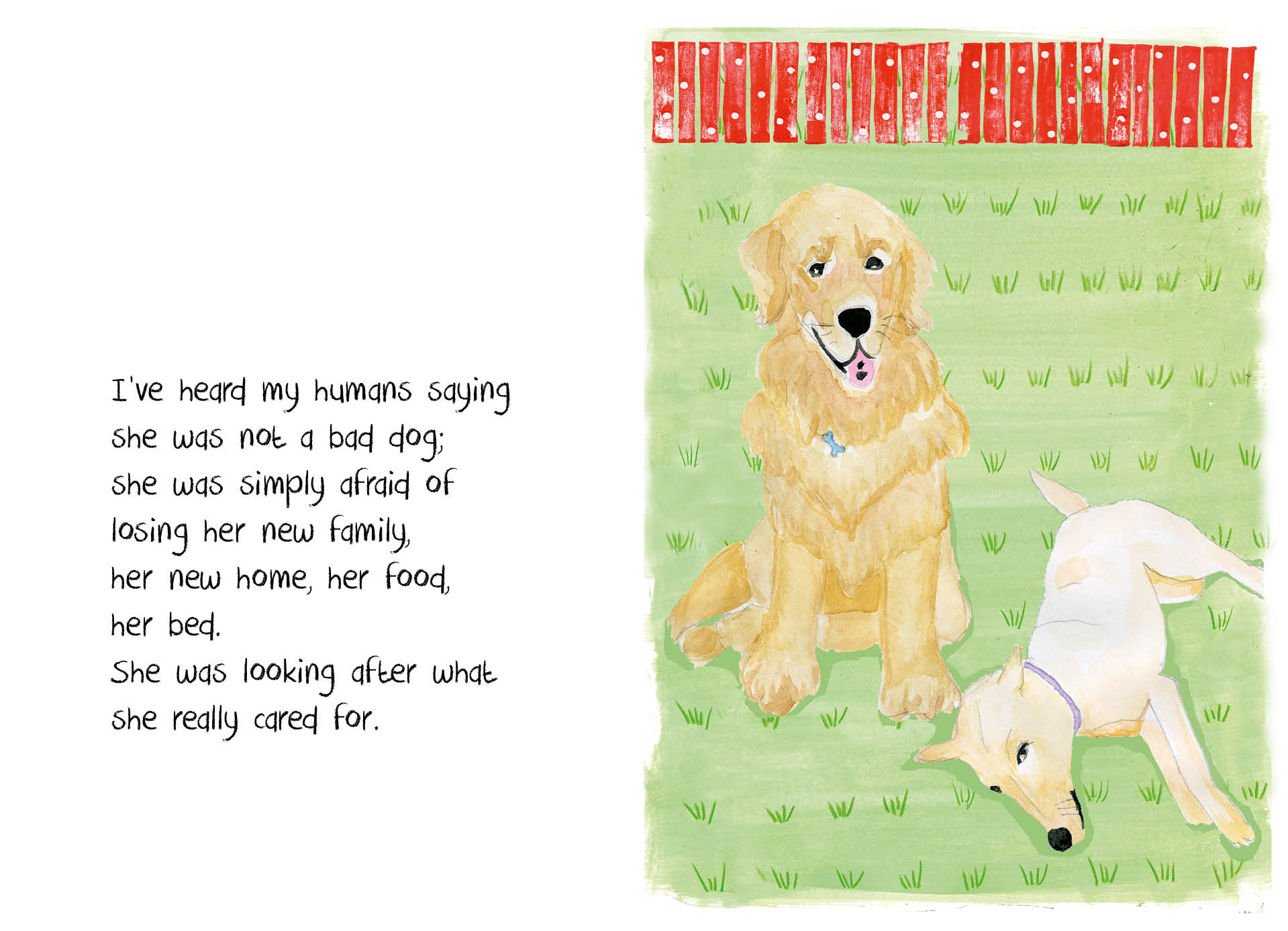 página doble del libro, Mis Humanos decían que peleaba porque les tenía miedo
