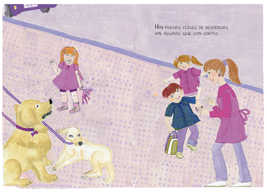 página doble del libro, Hay muchas clases de despedidas.